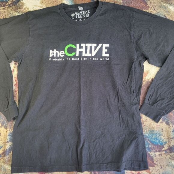 The Chive "Probably The Best Site In The World" T-shirt Blk Men's XL Long Sleeve - Picture 1 of 8